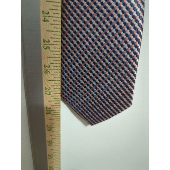 Cherskin Mens 100% Polyester Neck Tie‎ Made In China Geometric Pink White - Picture 6 of 6